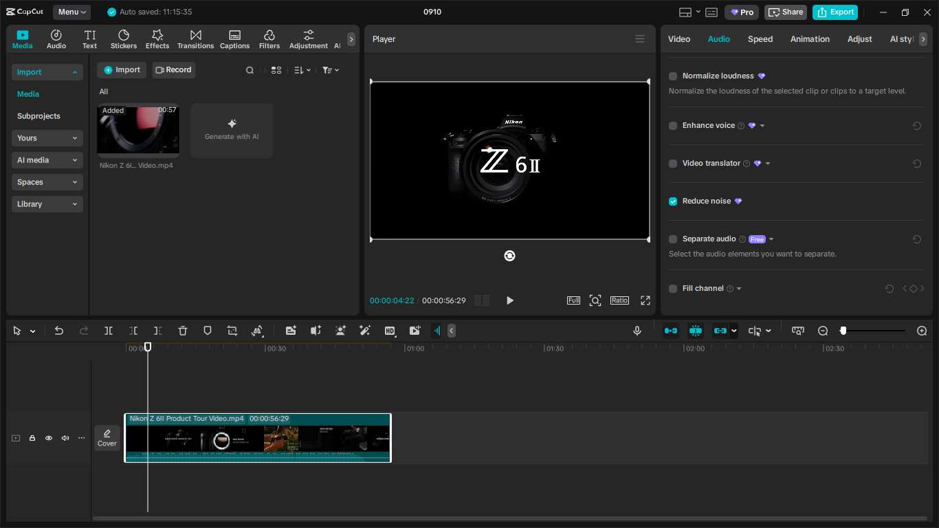 enable noise reduction